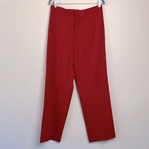 Zac & Rachel| Red “The Ultimate Fit” High Waisted Wide Leg Trouser Pants sz 12